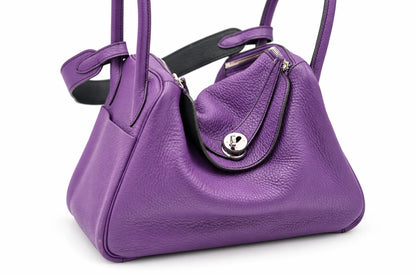 Hermès Clemence Leather Toolbox 20 Purple GHW