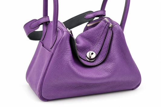 Hermès Clemence Leather Toolbox 20 Purple GHW