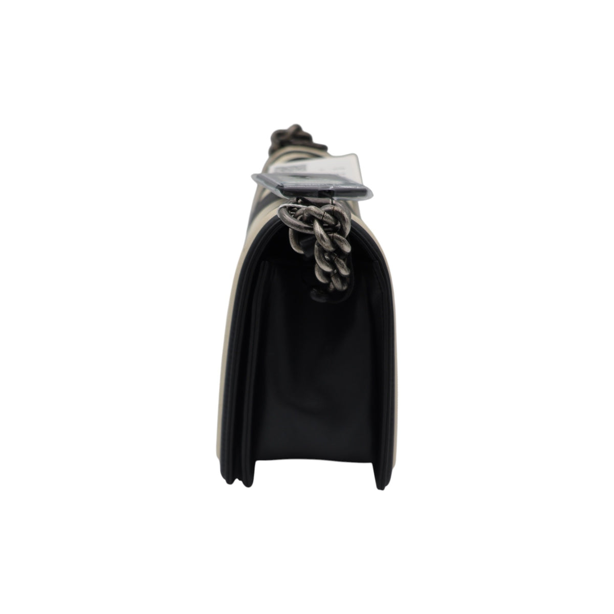 Chanel Black and Ivory Chevron Boy Flap Bag