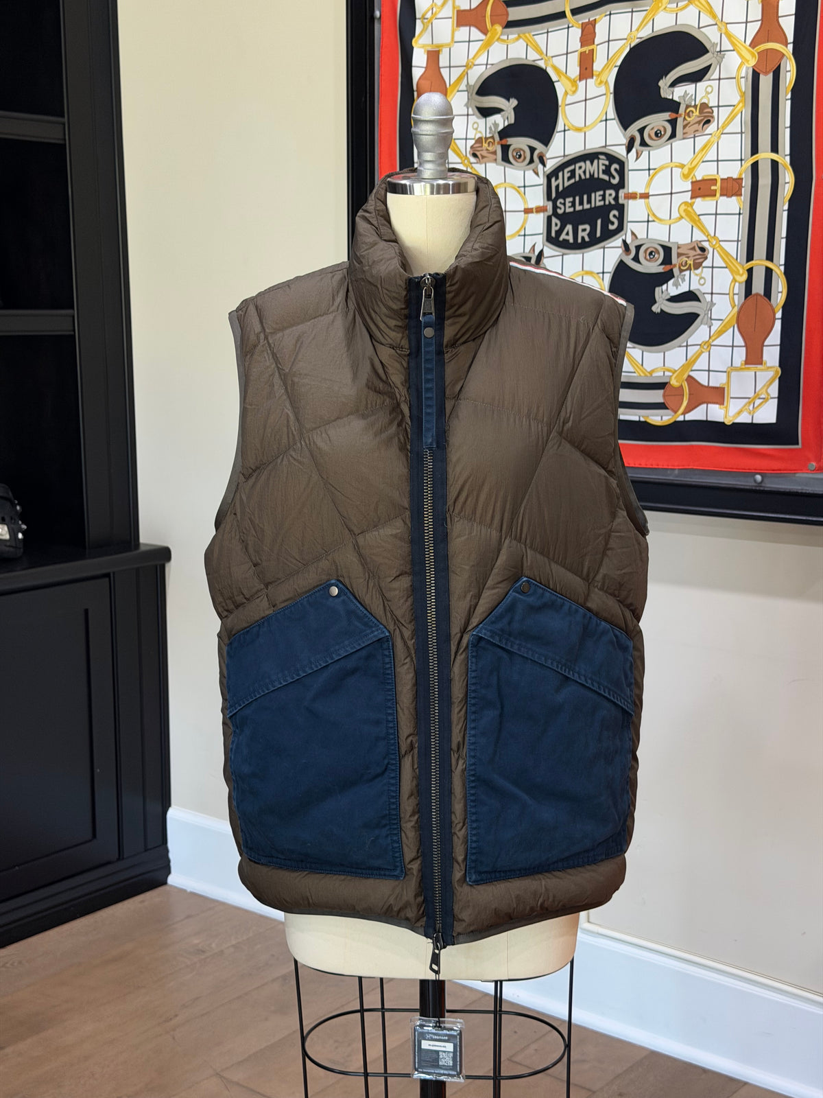 Moncler Zem Color-Block Pocket Puffer Vest
