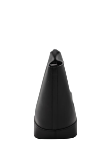 Celine Leather Triomphe Bucket Bag Black