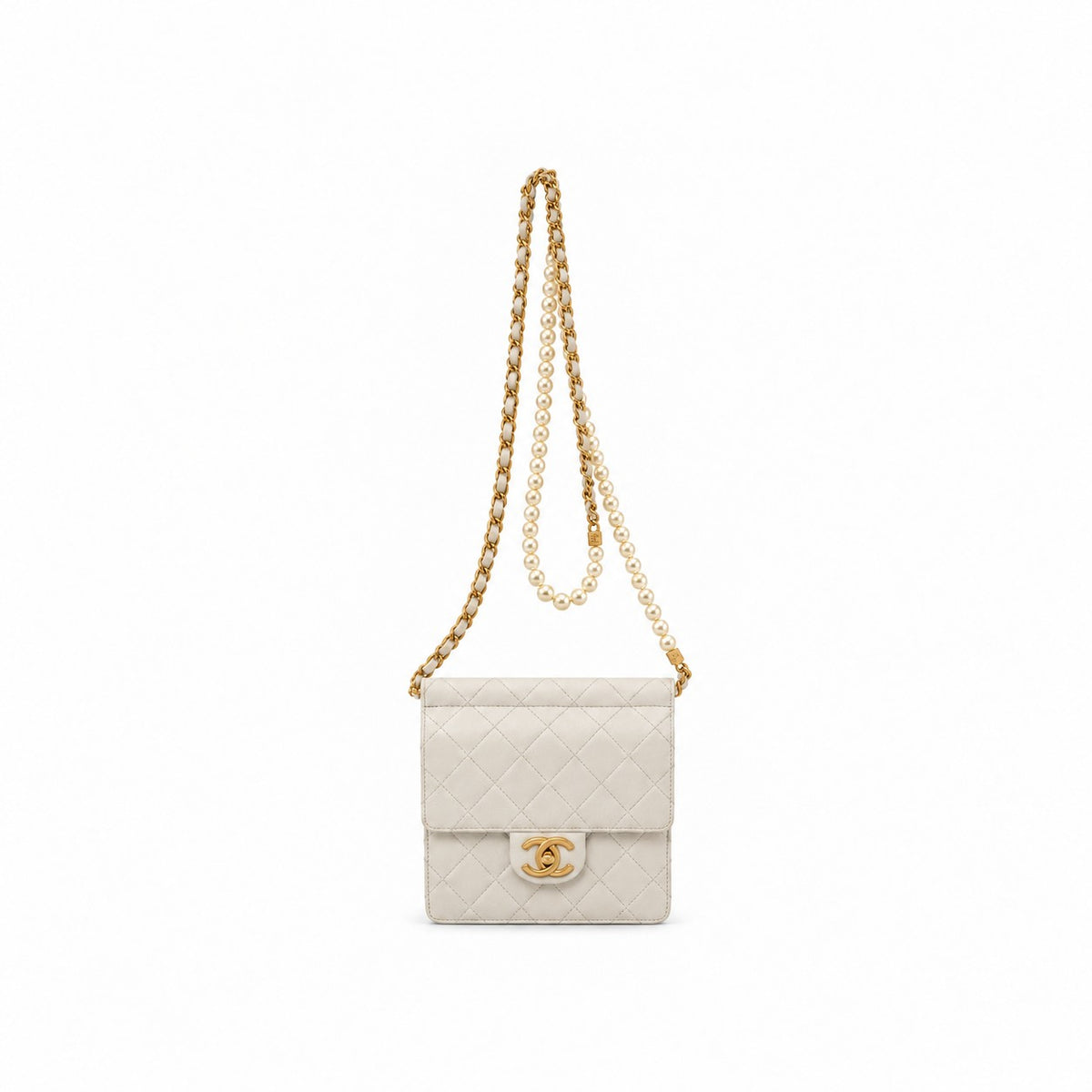 Chanel Chic Pearls Flap Bag Quilted Lambskin Small