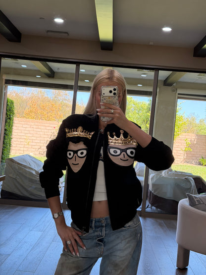 Dolce & Gabbana Black Crown Portrait Jacket