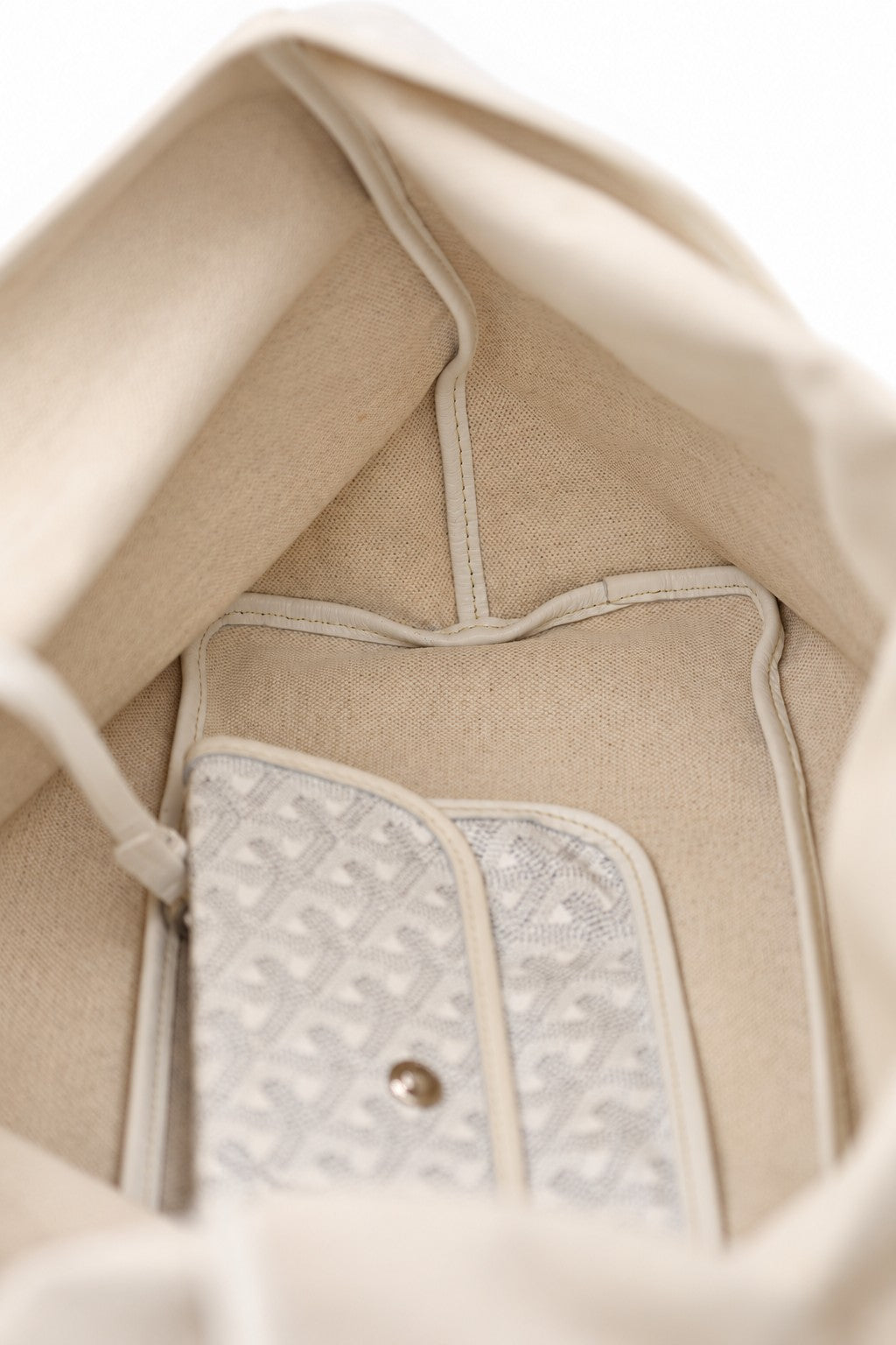 Goyard Goyardine Canvas Saint Louis PM Tote White