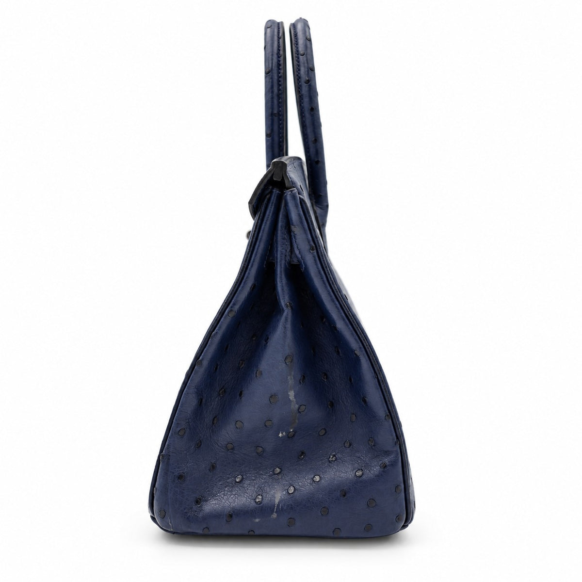 Hermès Birkin 30 Ostrich Bag Navy with Palladium Hardware