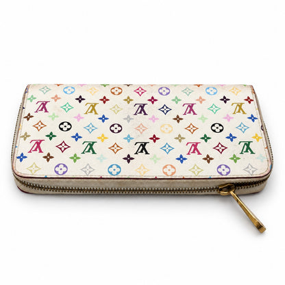 Louis Vuitton Monogram Multicolore Canvas Zippy Wallet White GHW