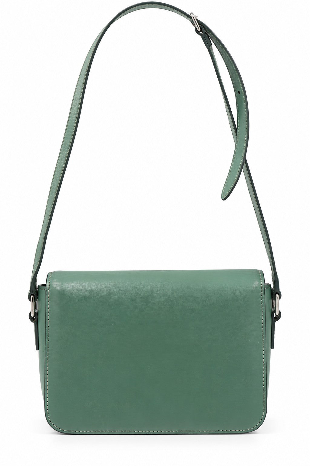Celine Triomphe Leather Shoulder Bag Green SHW