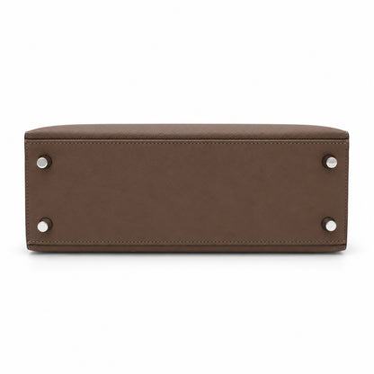 Hermès Kelly Sellier 25 Tri-color Etoupe, Ecorce, Black Epsom Palladium Hardware