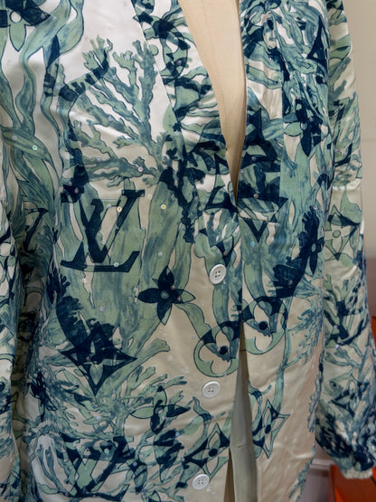 Louis Vuitton Coral Sequin Silk Jacket