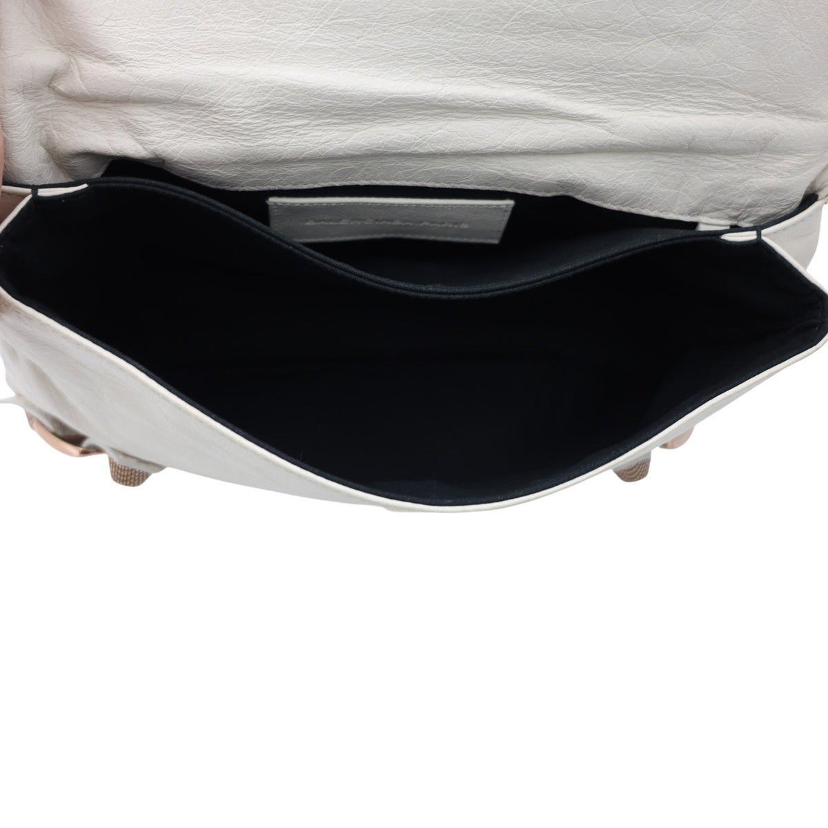 Balenciaga  Cream Leather Clutch / Envelope Bag