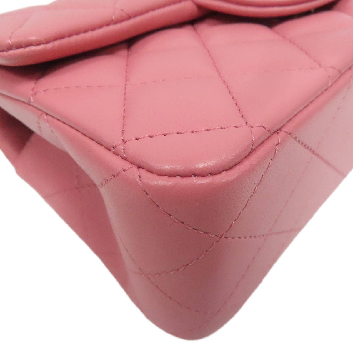 Chanel Rectangular Mini Top Handle Flap Bag Pink