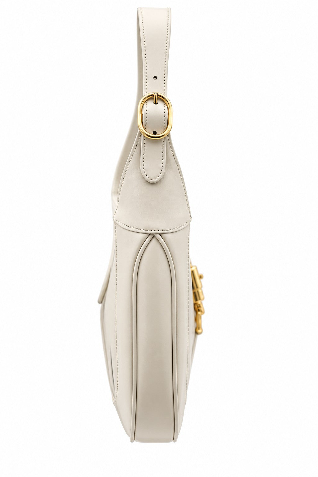 Gucci Leather Jackie Shoulder Bag Ivory GHW