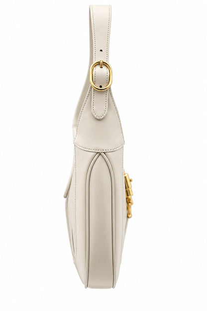 Gucci Leather Jackie Shoulder Bag Ivory GHW