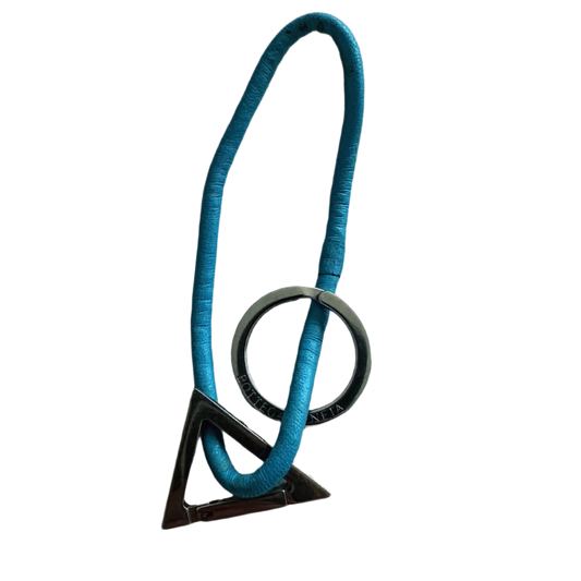 BOTTEGA VENETA Leather Keyring In Blue
