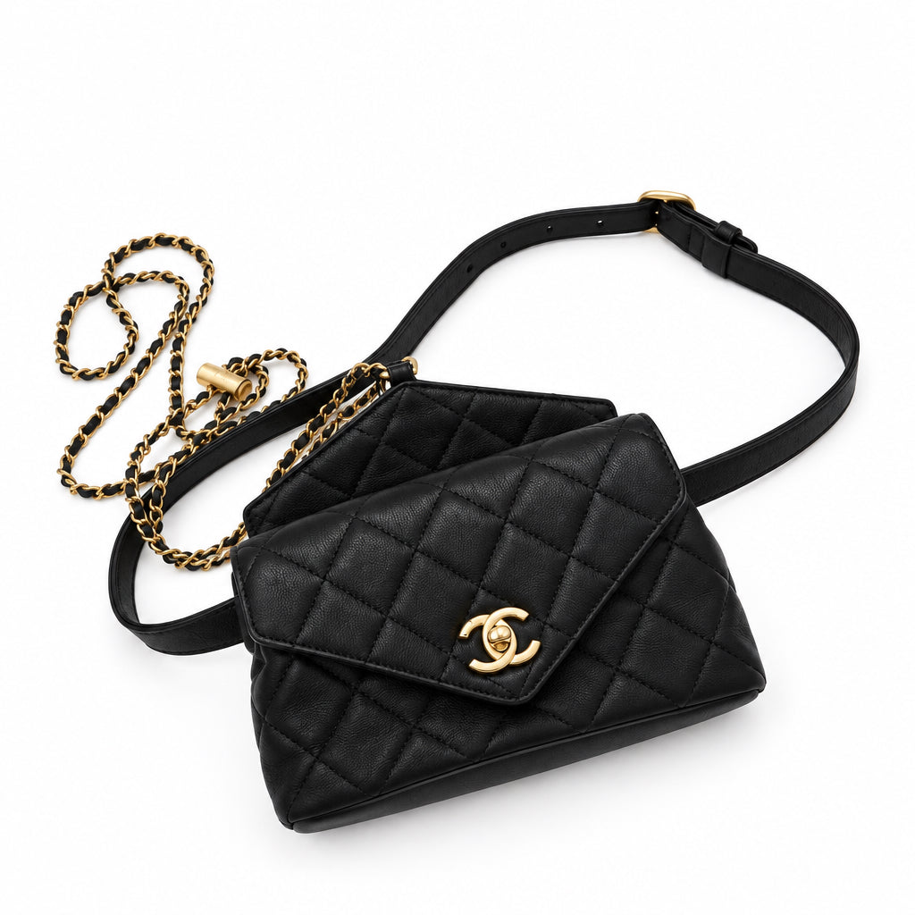 Chanel Diamond Quilted Leather Belt Bag