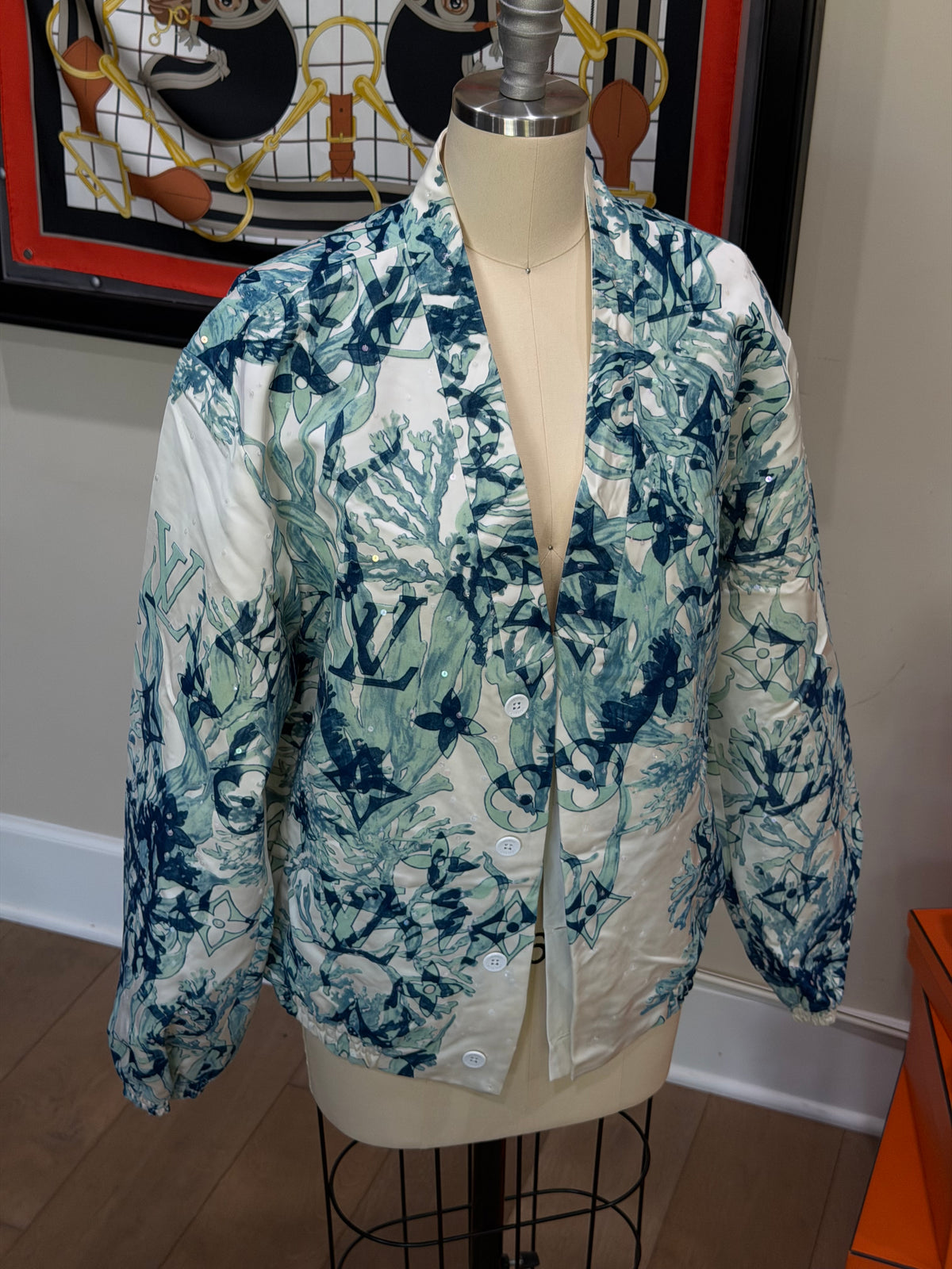 Louis Vuitton Coral Sequin Silk Jacket