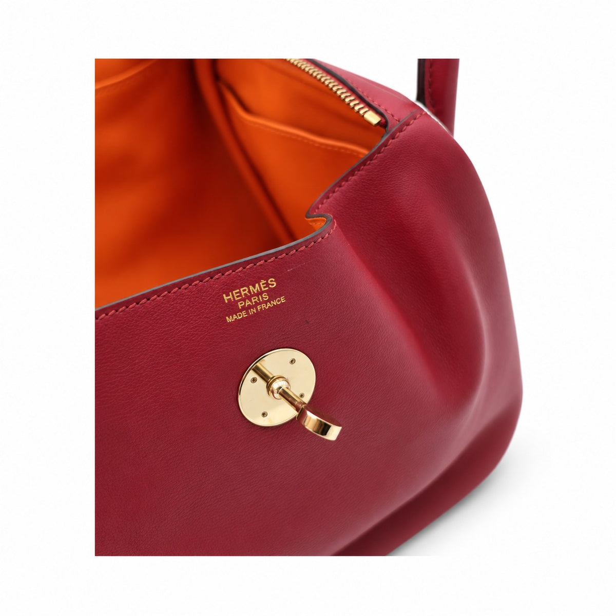 Hermès Leather Lindy 30 Bag Burgundy SHW