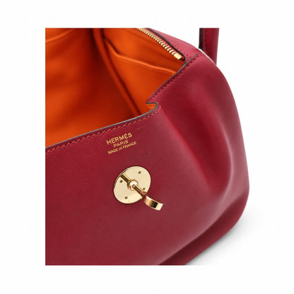 Hermès Leather Lindy 30 Bag Burgundy SHW