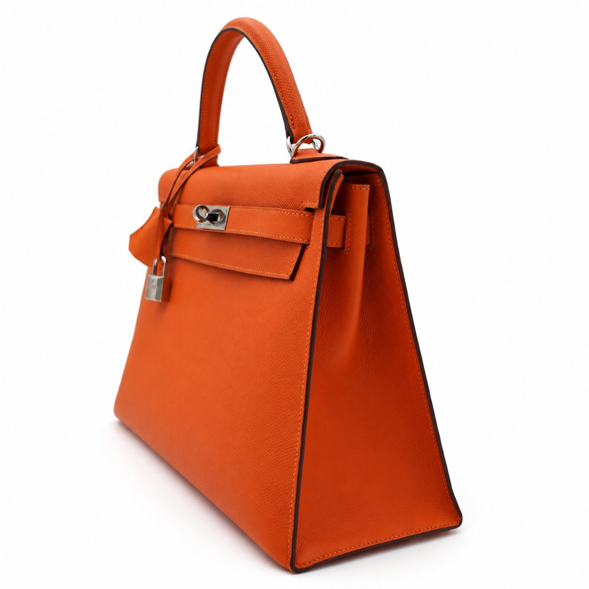 Hermès Kelly 32 Bag Feu Color, Epsom Leather with Palladium Hardware