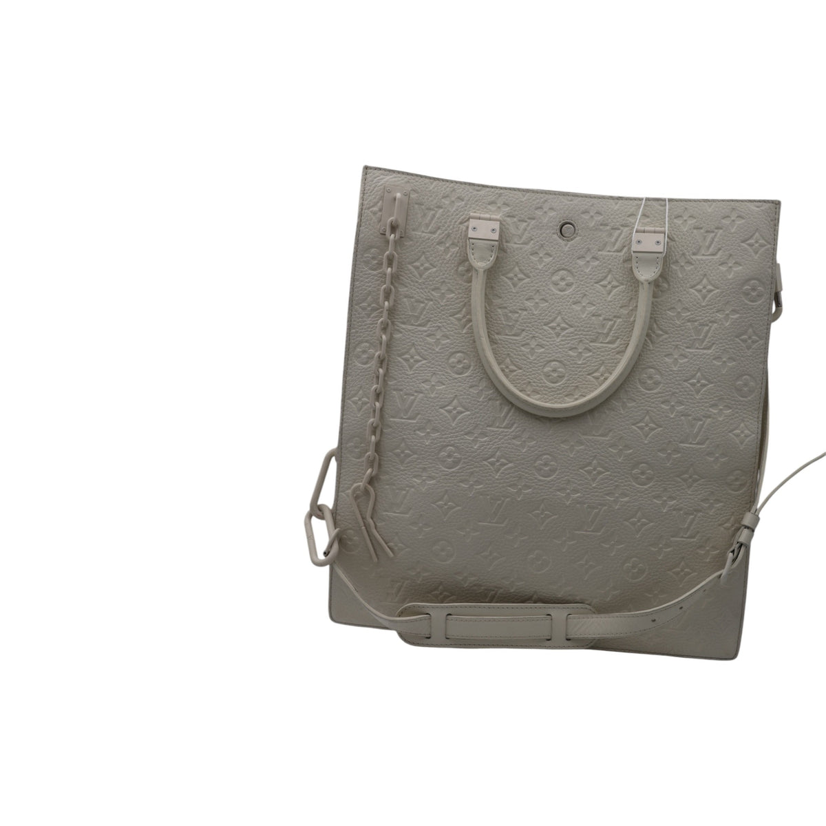 Louis Vuitton Monogram Taurillon Leather Sac Plat Tote Bag Ivory SHW