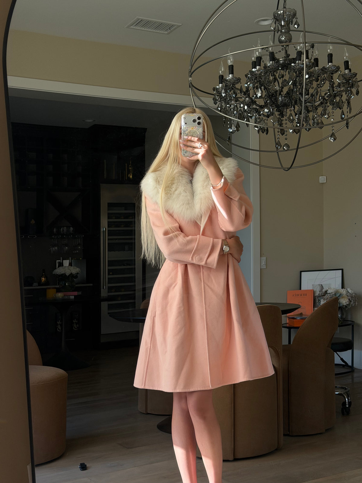 Fendi Pink Wool Coat