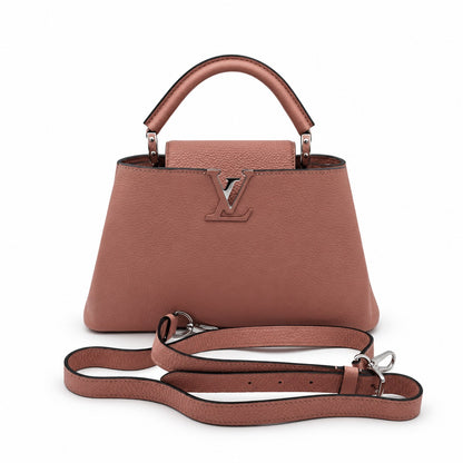 Louis Vuitton Taurillon Leather Capucines BB Bag Pink SHW