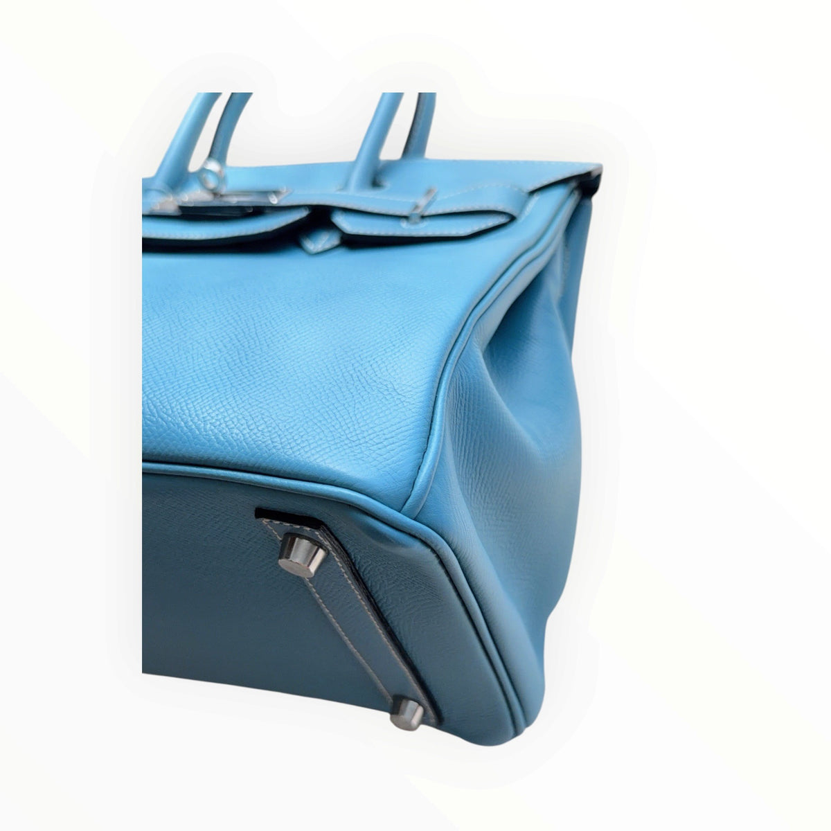 Hermès Birkin 30 Epsom Leather, Blue Jean, Silver Hardware, H Stamp