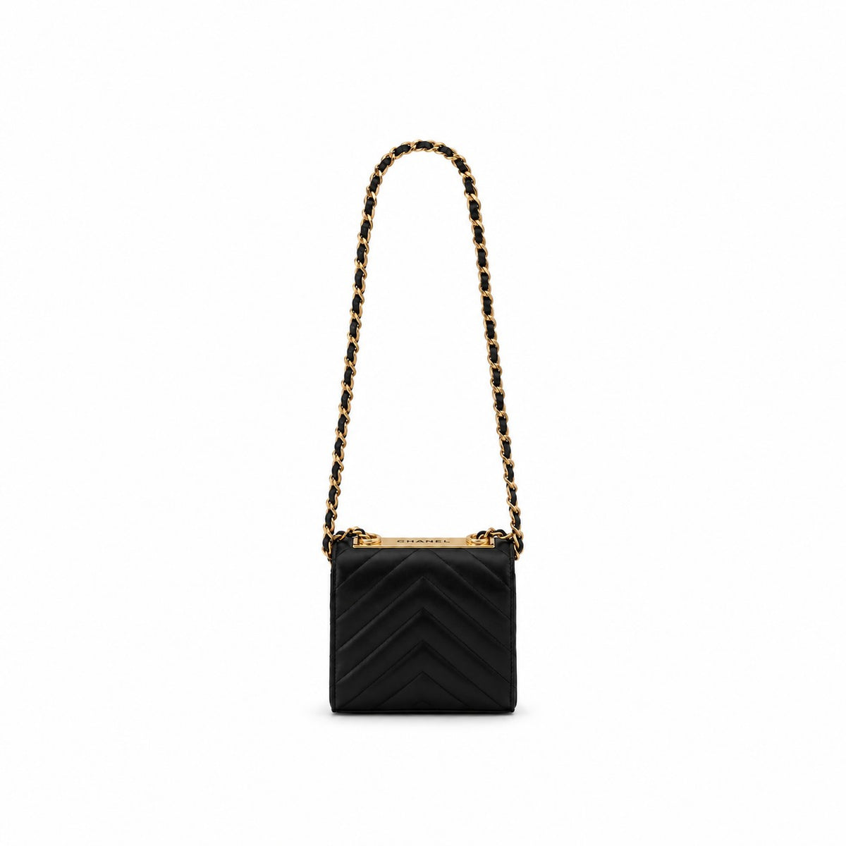 Chanel Trendy CC Clutch with Chain Chevron Lambskin Small