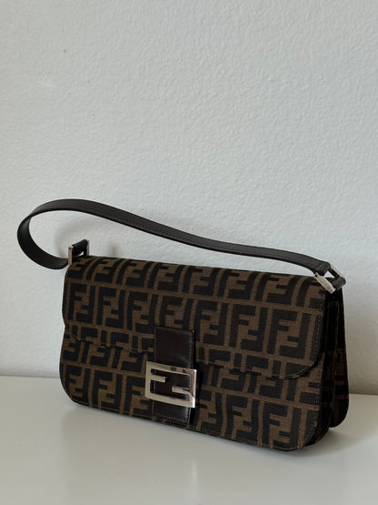 FENDI Mamma Baguette Shoulder Zucca HandBag