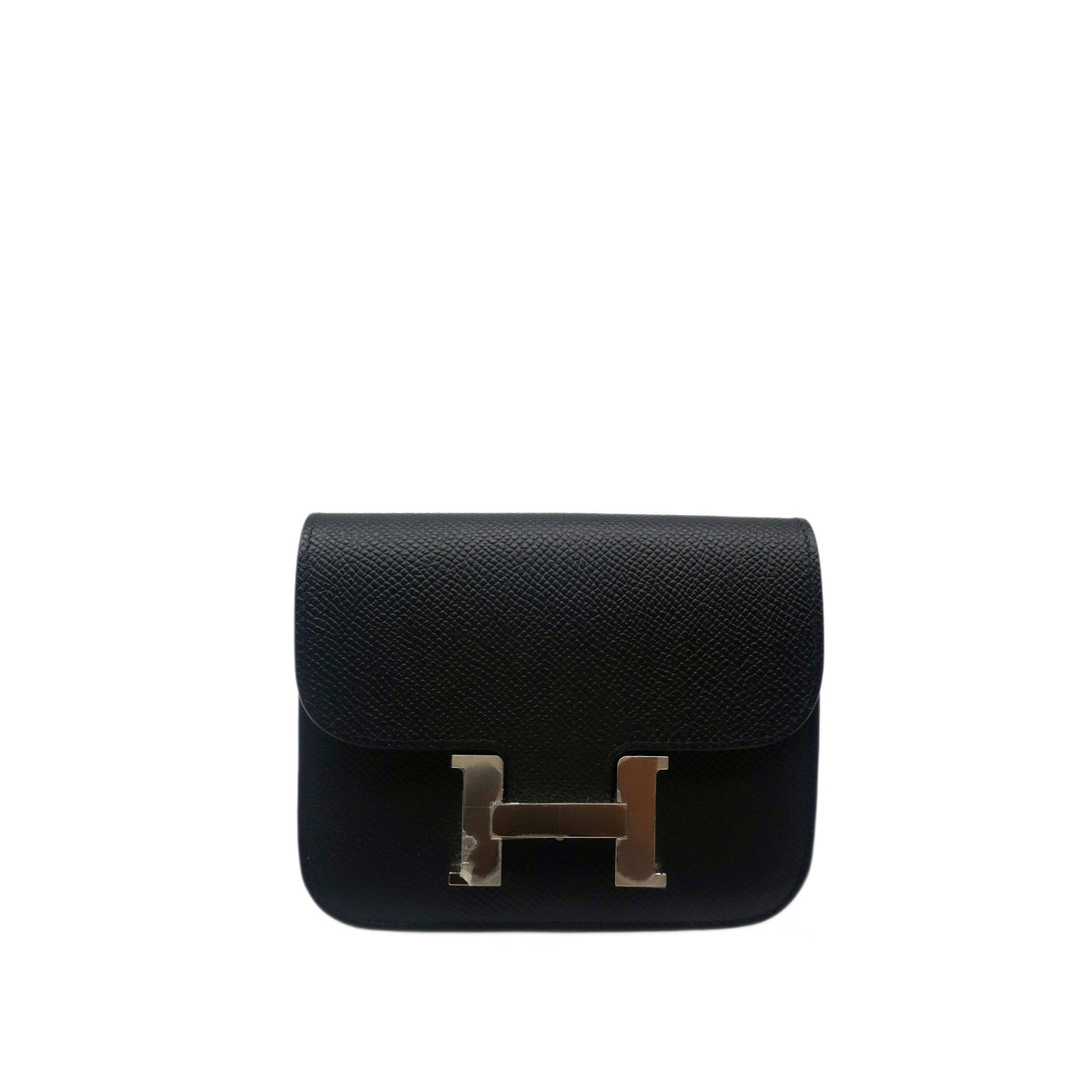 Hermès Black Epsom Constance Slim Wallet