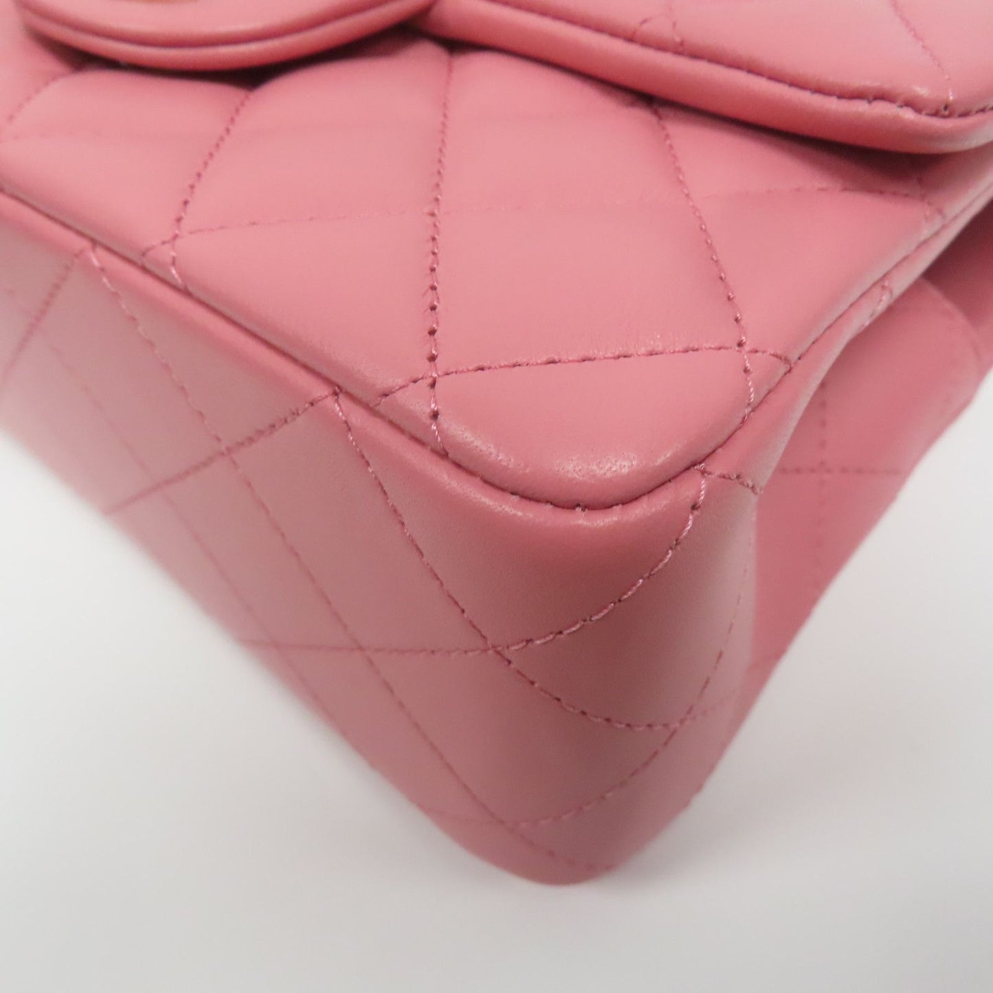 Chanel Rectangular Mini Top Handle Flap Bag Pink