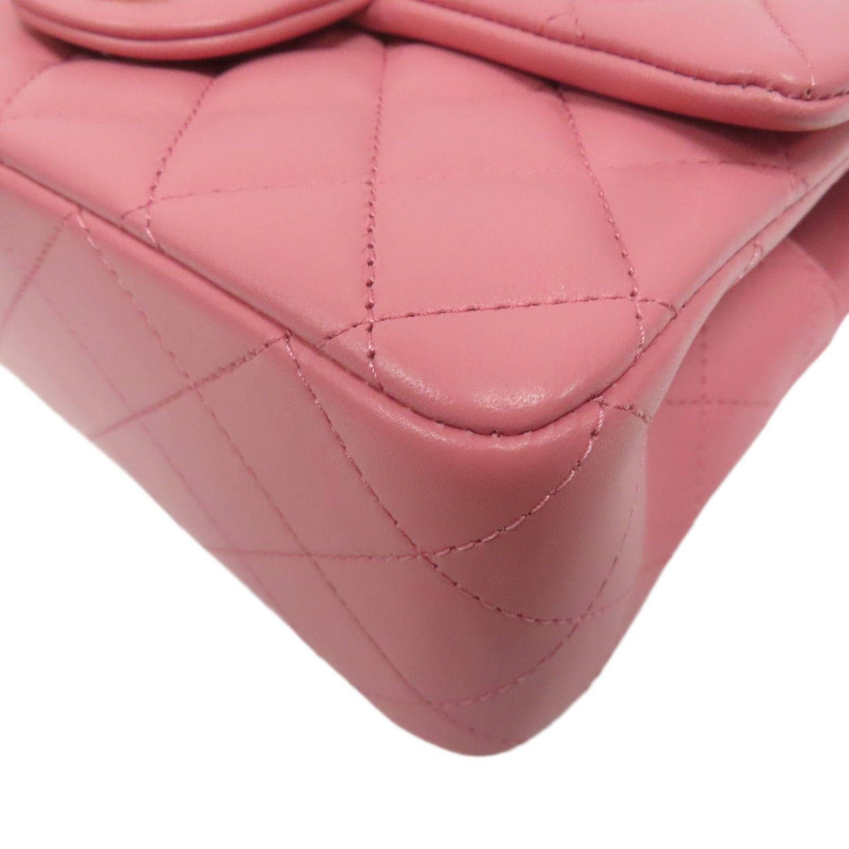Chanel Rectangular Mini Top Handle Flap Bag Pink