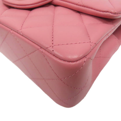 Chanel Rectangular Mini Top Handle Flap Bag Pink