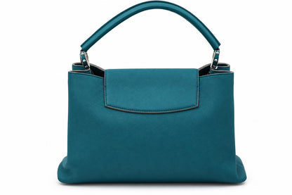 Louis Vuitton Capucines Bag Leather MM Blue GHW