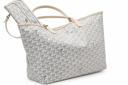 Goyard Goyardine Canvas Saint Louis PM Tote White