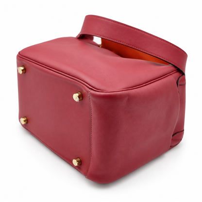 Hermès Leather Lindy 30 Bag Burgundy SHW