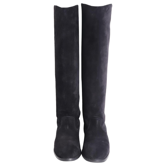 Jimmy Choo Flat Bree Boots in Black Suede