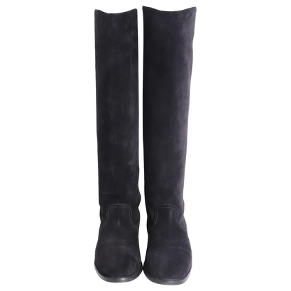 Jimmy Choo Flat Bree Boots in Black Suede