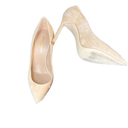 Saint Laurent  Zoe Suede Pump Beige