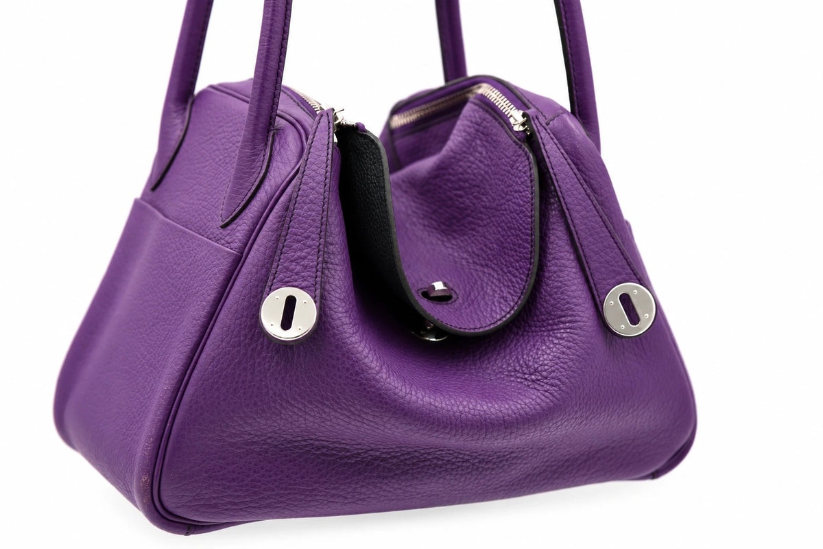 Hermès Clemence Leather Toolbox 20 Purple GHW