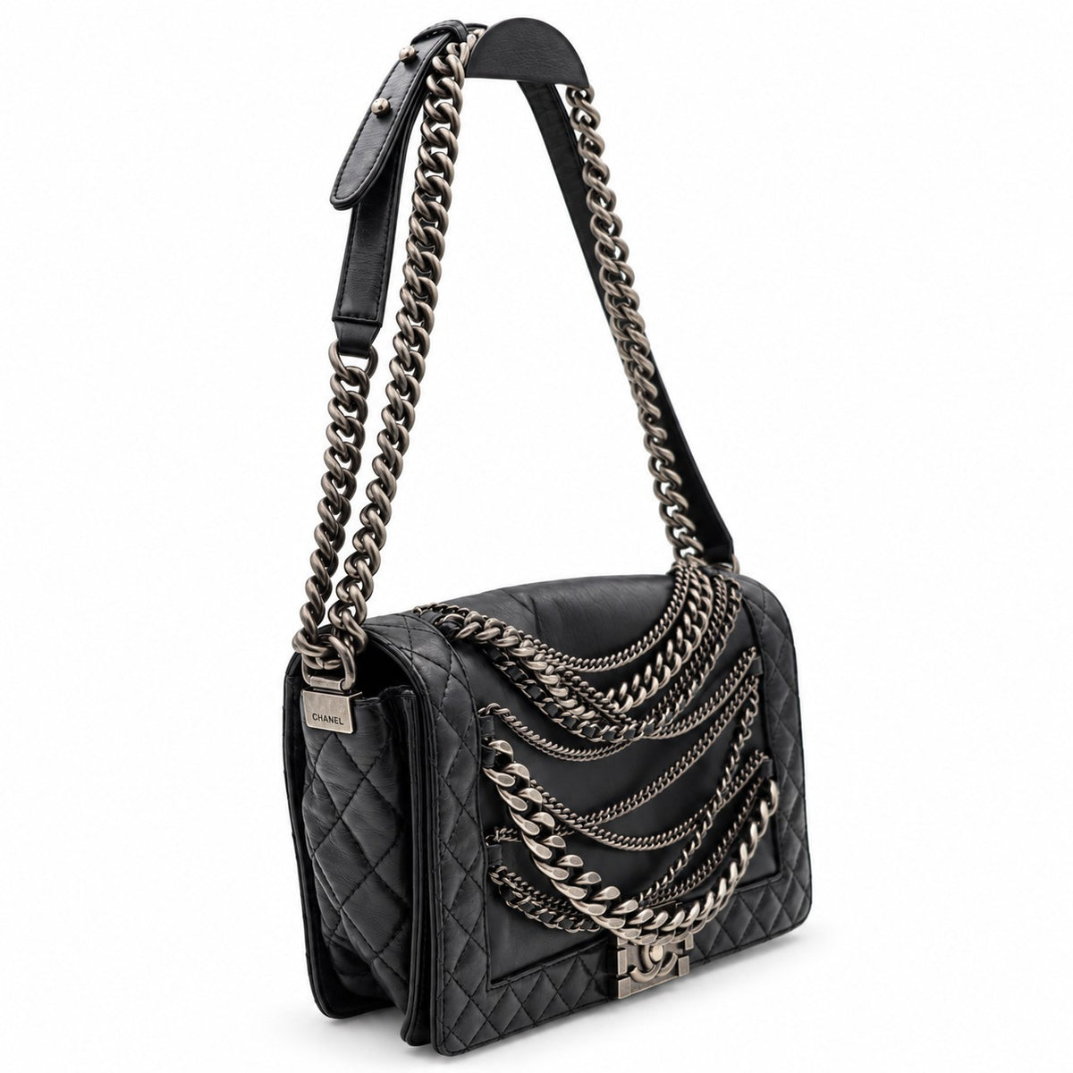 Chanel Paris Dallas Medium Lambskin Enchained Boy Flap
