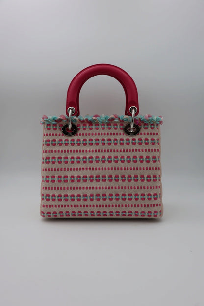 Dior Medium Woven Lady Dior Pink