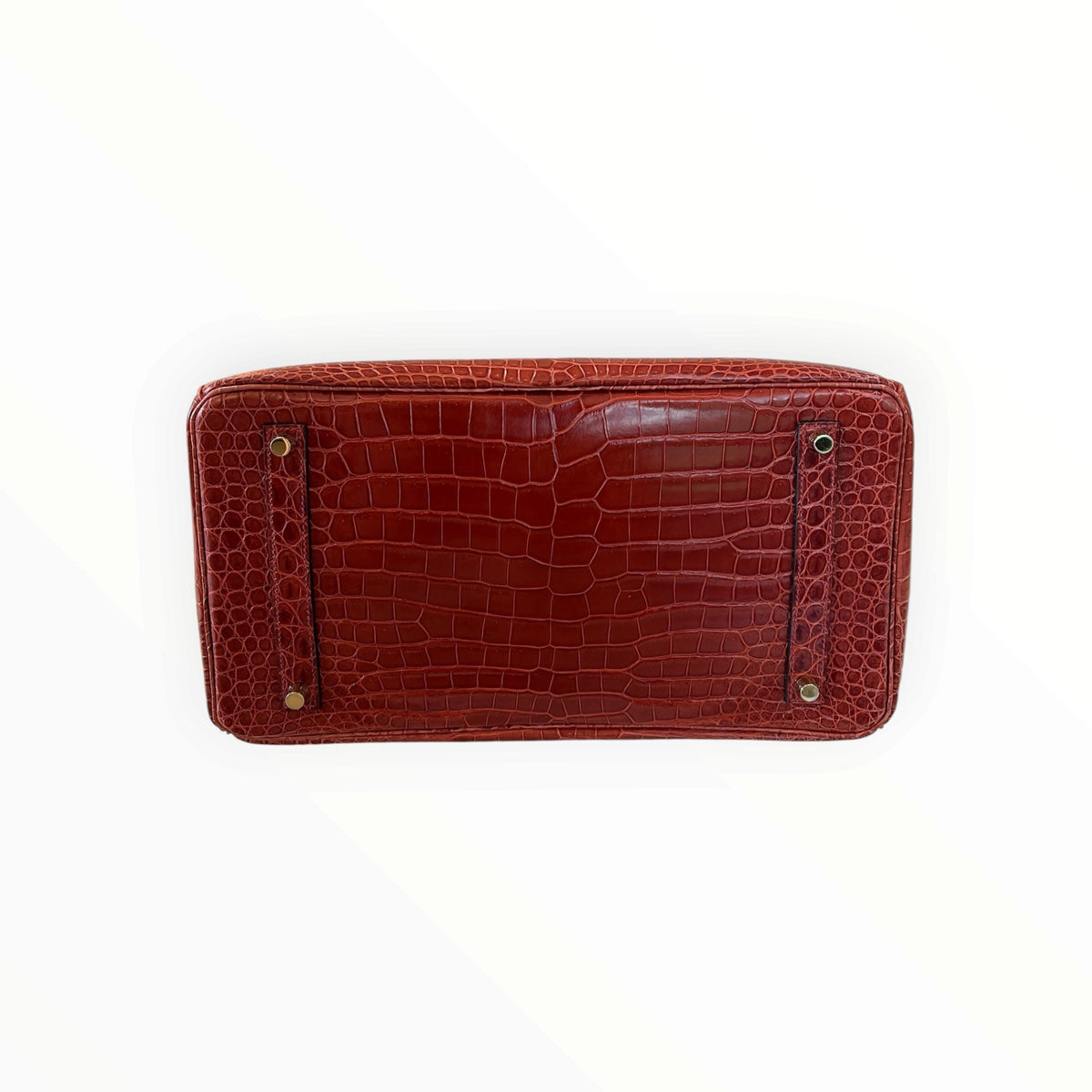 Hermès Birkin 35 Red Shiny Porosus Crocodile GHW