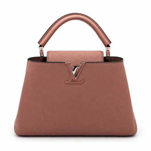 Louis Vuitton Taurillon Leather Capucines BB Bag Pink SHW