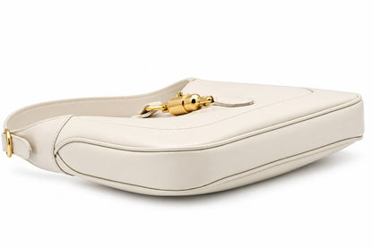 Gucci Leather Jackie Shoulder Bag Ivory GHW