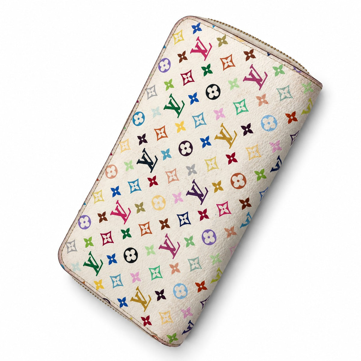 Louis Vuitton Monogram Multicolore Canvas Zippy Wallet White GHW