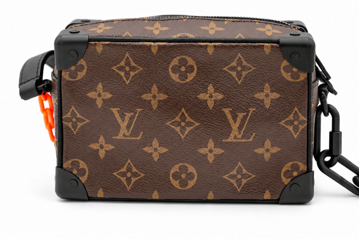 Louis Vuitton x Virgil Abloh Monogram Solar Ray Mini Soft Trunk Orange Chain Bag