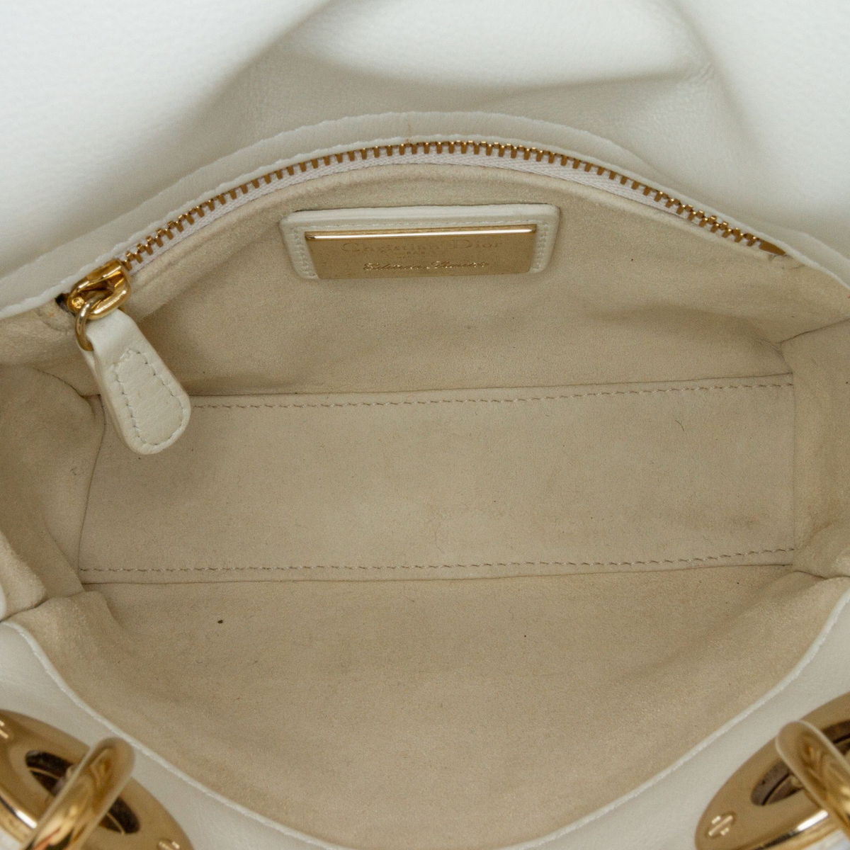 Dior Niki De Saint Phalle Mini Calfskin Dioramour Lady Dior White