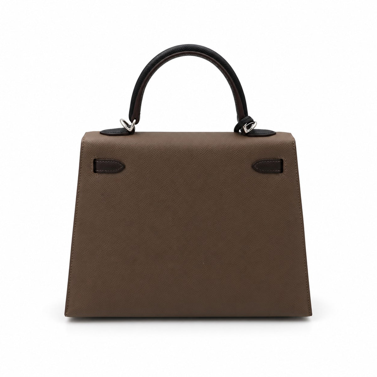 Hermès Kelly Sellier 25 Tri-color Etoupe, Ecorce, Black Epsom Palladium Hardware
