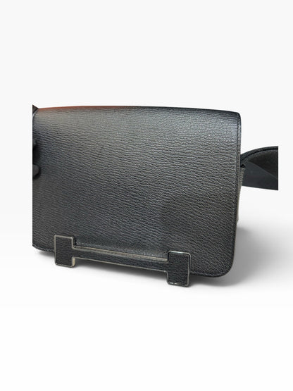 Hermès Geta in Noir Chèvre Leather PHW